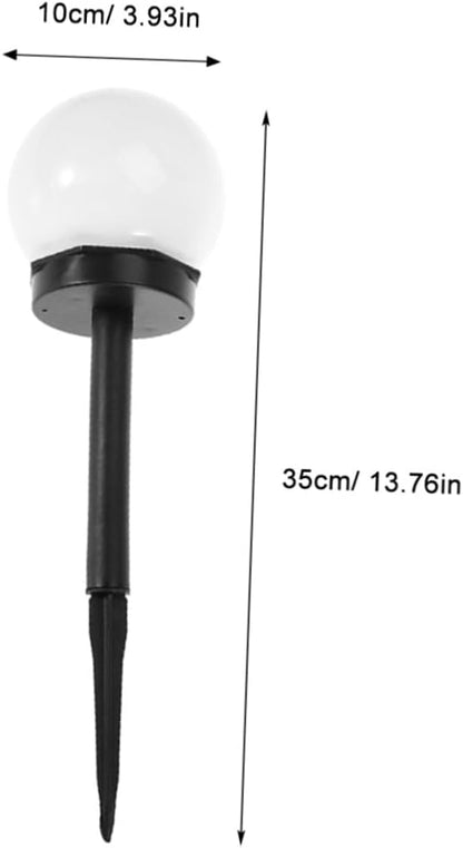 Gadpiparty 4pcs Solar Lawn Light Ground Plug Waterproof Garden Path Lights Warm White Outdoor Landscape Lighting for Yard and Courtyard