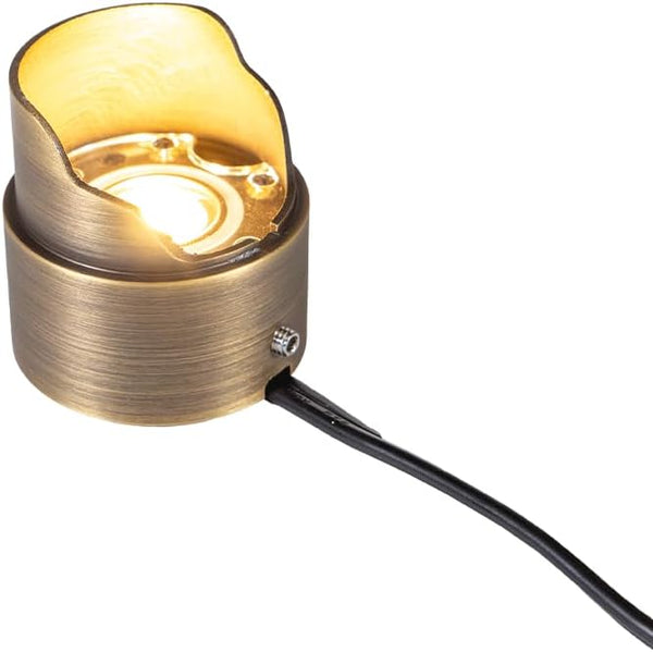 VOLT 12V 3.5W 2700K Warm White IP67 Watertight 330 Lumen Solid Brass BuddyPro Plus LED Puck Light (Shielded) for | Lumora