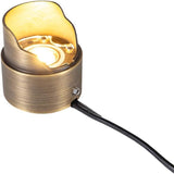 VOLT 12V 1W 2200K Candlelight IP67 Watertight 100 Lumen Solid Brass BuddyPro LED Puck Light (Shielded) for Deck | Lumora