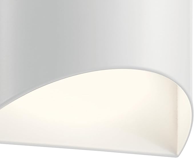 Kichler 49279WHLED Wesley Outdoor Wall Sconce, 2-Light 40 Total Watts, White