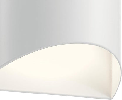 Kichler 49279WHLED Wesley Outdoor Wall Sconce, 2-Light 40 Total Watts, White