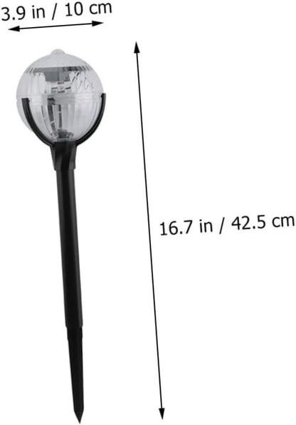 Homoyoyo 2pcs Solar Lawn Lights Solar Powered Garden Path Lights with Colorful LED for Yard and Patio Decoration