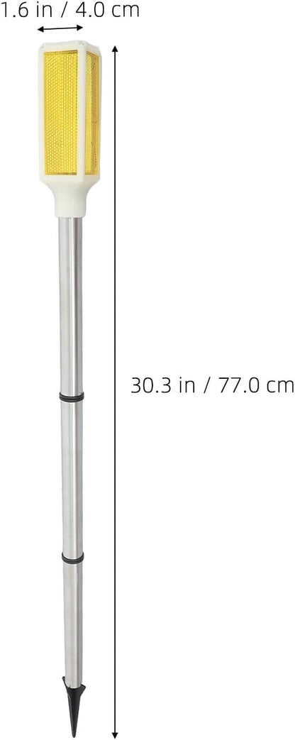 VICASKY Solar Pathway Lights Outdoor, Solar Lawn Stake Lamp with Yellow Led, Garden Yard Lighting for Patio and Driveway, Solar-Powered Outdoor Warning and Path Lights