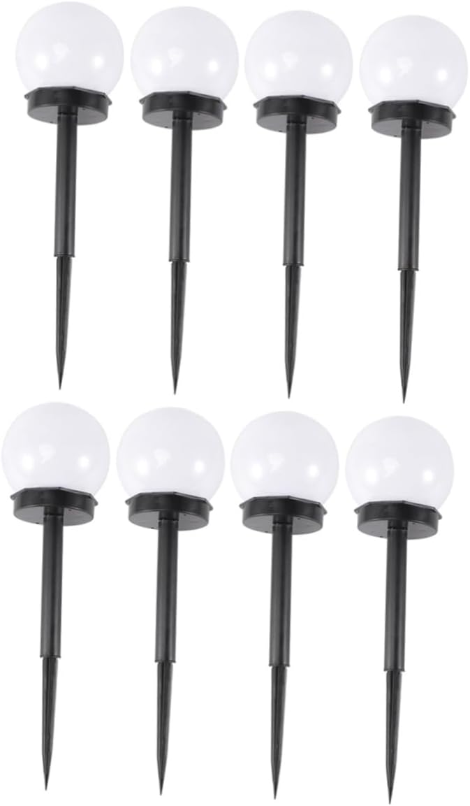 NUOBESTY 8pcs Solar Lawn Lights Waterproof Outdoor Garden Solar Spotlights with Ground Stakes for Yard Path Landscape Lighting