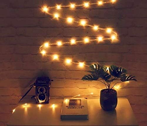 Solar Rope Lights Outdoor, 23ft 50LED Outdoor Rope String Lights Waterproof Copper Tube Wire String Lights for Garden,Yard, Path, Fence, Stairs, Backyard, Patio (Warm White)
