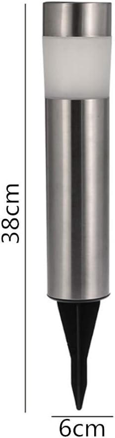Solar Garden Lights Outdoor Solar Powered Landscape Path Light Stainless Steel Bollard Decorative Lighting Waterproof Solar Stake Light for Garden Lawn Patio Yard Path Walkway,White,4 Pack