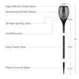 TomCare Solar Lights Outdoor Flickering Flame Solar Torch Lights, 6 Pack