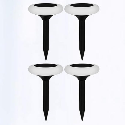 4pcs RGB Colorful Solar Garden Light with 8 Modes, Outdoor Solar Ground Plug Pathway Lamp for Yard and Landscape Decoration