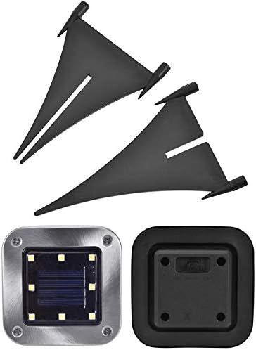 Solar Ground Lights 8 LED Disk Light Solar Powered Outdoor in-Ground Lights for Outdoor Garden Lawn Yard Walkway | Lumora