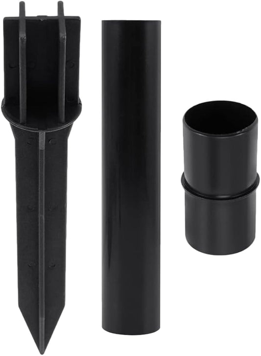 Yardwe Outdoor Solar Light Replacement Pole Buckle Connector Plastic Ground Stake for Landscape Path Lighting Weather-Resistant Lightweight Accessory 2.56 X 0.49 Inches