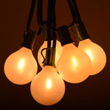 Hometown Evolution, Inc. G50 2" LED White Satin Pearl Outdoor Globe String Lights (Green Wire, 50 ft) | Lumora