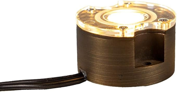 VOLT 12V 1W 2200K Candlelight IP67 Watertight 100 Lumen Solid Brass BuddyPro LED Puck Light for Deck, Step or | Lumora