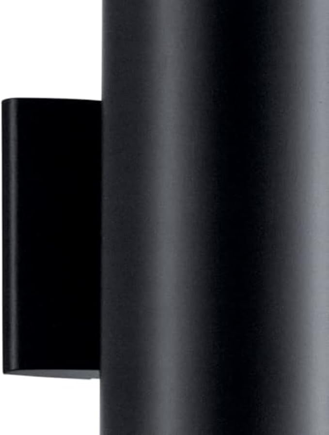 Kichler Cylinders 12" Outdoor Wall Sconce in Black, 2-Light Exterior Wall Light, Cylinder Fixture, (12" H x 5" W) | Lumora