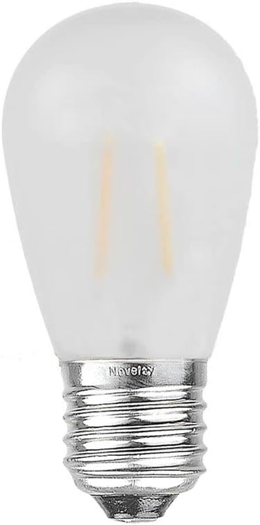Novelty Lights Outdoor String Light Dual-Filament Replacement Bulbs, 25 Pack S14 LED Edison Shatterproof Plastic | Lumora