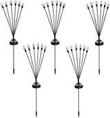 Solar Powered Garden Lights, Red White Blue Firefly Branch Lights, LED Decorative Stake Lights for Outdoor Pathway | Lumora