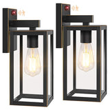 BesLowe 2-Pack 13” Upgraded Motion Sensor Outdoor Wall Lights, Bronze