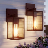 2 Pack Oil Rubbed Bronze Exterior Lighting Fixtures Wall Mount, Outside Front Porch Lights for House, Outdoor Lantern Lamp, Waterproof Wall Sconce Lights, Coach Light for Garage Entryway