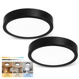 2-Pack 13Inch Black Ceiling Light , 3CCT Dim LED Flush Mount Ceiling Light