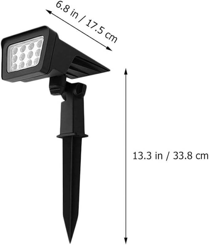 Solar Path Light Lawn Stake with Polycrystalline Silicon Panel Waterproof Outdoor Garden LED Landscape Lighting for Patio Walkway