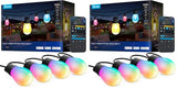 Govee S14 Bulb Outdoor String Lights 2, 144ft RGBICWW, 45 LED Bulbs, IP66 (Pack of 2)
