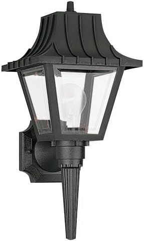 Generation Lighting 8720-32 Polycarbonate Outdoor Wall Lantern Outside Fixture, One - Light, Black | Lumora