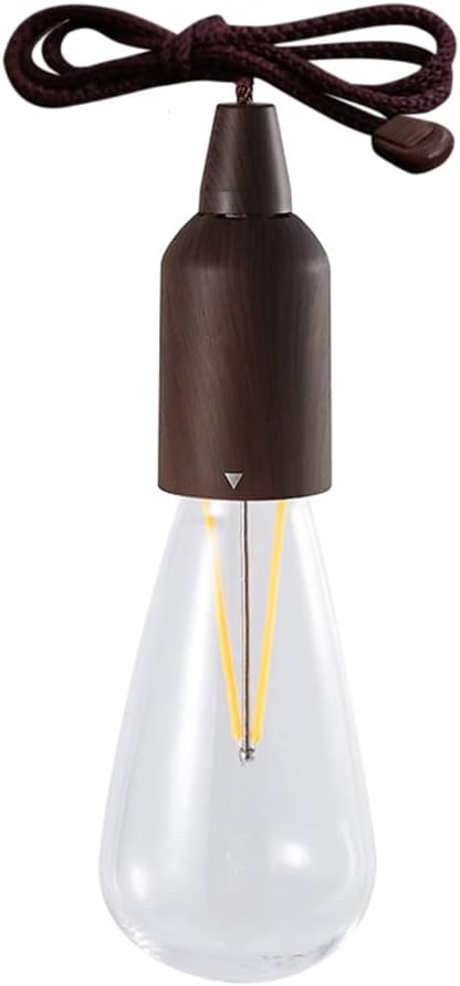 LED Pull Cord Light Bulb Portable Hanging Lantern Battery Operated for Indoor Outdoor Camping Room Decoration Party Wedding BBQ's Garden Decorative