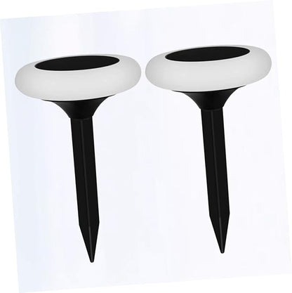 DOITOOL Solar-Powered Garden Lights 2 Pack Ground RGB Led for Outdoor Pathway Landscape