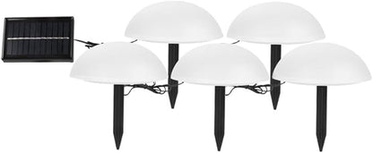 Solar Ground Insert Lights Hemisphere Design 5-Head Solar Garden Lamps White Light Outdoor Landscape Yard Pathway Lighting for Patio and Villa