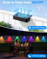 Fence Lights Solar Powered with Remote 16 Pack, 60 Lumen 9 Fixed Colors