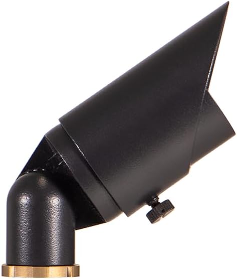 VOLT Top Dog Scotty 12V Cast Brass Mini Outdoor Spotlight (Black) for Low Voltage Landscape Lighting of Yard, Lawn | Lumora