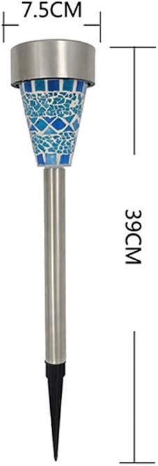 Solar Path Lights Outdoor Led Waterproof Glass Stainless Steel High Lumen Automatic Solar Pathway Lights White Light for Patio Yard Lawn Garden Landscape Lighting,Blue