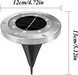 SEIWEI Solar Lights Outdoor, Garden Deck Solar Disk Lights Waterproof - 8 LED Outdoor in-ground Solar Lights for | Lumora