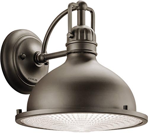 Kichler Hatteras Bay 10.25" 1 Light Exterior Wall Light with Clear Fresnel Lens Olde Bronze® | Lumora