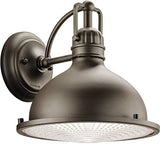 Kichler Hatteras Bay 10.25" 1 Light Exterior Wall Light with Clear Fresnel Lens Olde Bronze® | Lumora