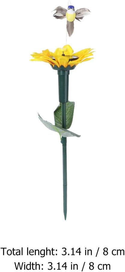 2 Pcs Hummingbird Flying Simulation Solar Hummingbird Garden Stakes Decorative Fluttering Hummingbirds Yard Decorations for Patio Outdoor Decorations