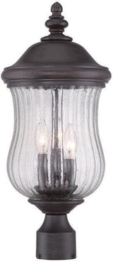 Acclaim 39717BC Bellagio Collection 3-Light Outdoor Light Fixture Post Lantern, Black Coral | Lumora