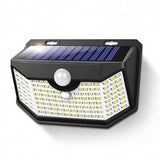 HMCITY 120 LED Solar Lights Outdoor with Motion Sensor, 1 Pack, Black