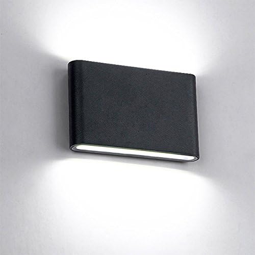 6W LED Outdoor Exterior Wall Sconces Step Down Light Fixture Lamp Black Finish Cool White