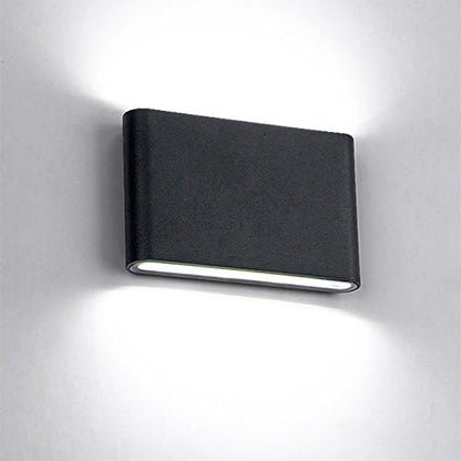 6W LED Outdoor Exterior Wall Sconces Step Down Light Fixture Lamp Black Finish Cool White