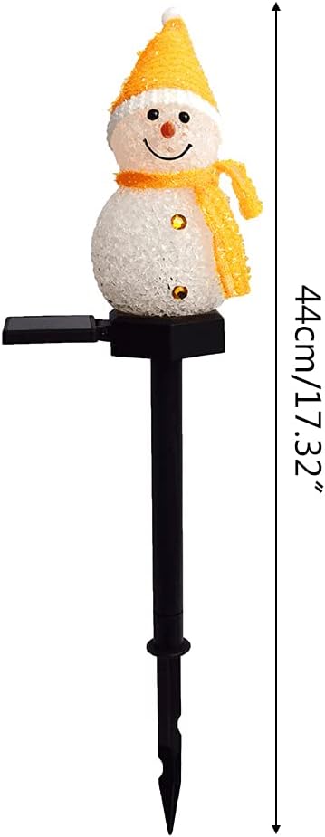 Outdoor Solar Pathway Lights Cute Cartton Small Snowman Solar Energy Lawn Light Grounding Light Landscape Garden Lamp