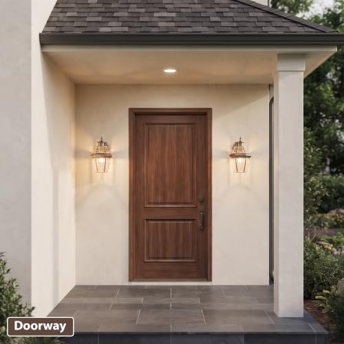Outdoor Wall Lantern, 12 Inch Waterproof Exterior Light Fixture.