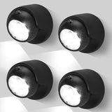 Motion Sensor Outdoor Lights - Outdoor Motion Sensor Light Battery Operated Wireless Spotlight Motion Detector Security Light Auto On Off for Sheltered Porch Stair Hallway Garage Wall Shed (4 Pack)