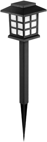 HOUSEOFLED 12 Pack Black Solar LED Path Lights, Outdoor, Garden, Patio, Pathway, Waterproof, Modern Style, 8 Hours | Lumora