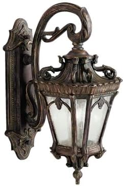 Kichler Tournai 24" 2 Light Outdoor Wall Light with Clear Seeded Glass in Londonderry