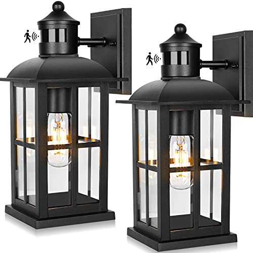 VerRon 13in Motion Sensor Porch Lights, Dusk to Dawn Outdoor Light Fixtures