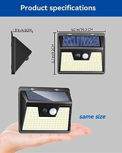 Solar Outdoor Lights [15 Pack/140LED], Motion Sensor Outdoor Light Ultra-Bright, Solar Powered Security Lights 3 Working Modes, Waterproof for Outside Garden Yard (500LM)