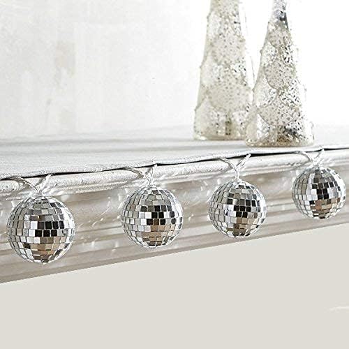 AceList 20 LED Disco Ball Mirror LED Party String Light Christmas Lanterns for Holiday Wall Window Tree Decorations Indoor Outdoor Patio Party Yard Garden Kids Bedroom Living Dorm (Multicolor)