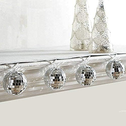 AceList 20 LED Disco Ball Mirror LED Party String Light Christmas Lanterns for Holiday Wall Window Tree Decorations Indoor Outdoor Patio Party Yard Garden Kids Bedroom Living Dorm (Multicolor)