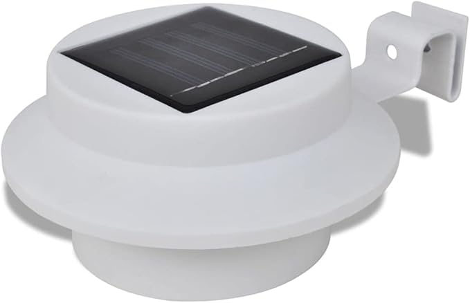 Solar Path Lights Outdoor Set of 6, White Durable Plastic, 16.7-inch, Waterproof, Automatic LED Garden Walkway Lighting for Yard