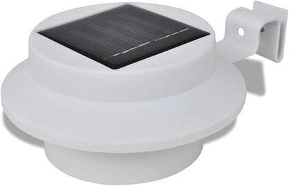 Solar Path Lights Outdoor Set of 6, White Durable Plastic, 16.7-inch, Waterproof, Automatic LED Garden Walkway Lighting for Yard